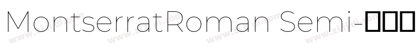 MontserratRoman Semi字体转换